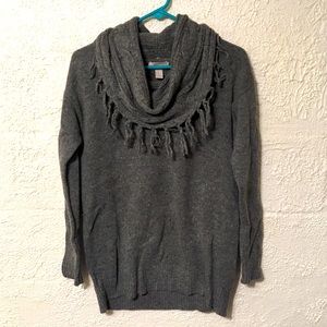 Cowl Neck Gray Sweater